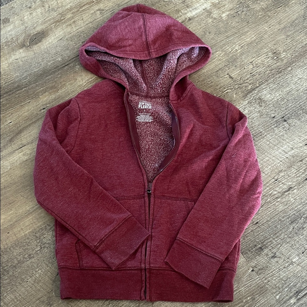 Cat & Jack Maroon Zip-Up Hoodie